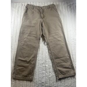Carhartt B175 GKH Dungaree Fit Carpenter Pants‎ Workwear Khaki 34x30 Mens